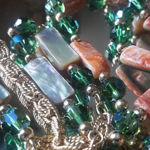 STUNNING VINTAGE STONE NECKLACE! BOHO, FESTIVAL!